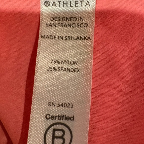 Athleta Short Sleeve Athletic Top vibrant peach size M women’s - Picture 4 of 8